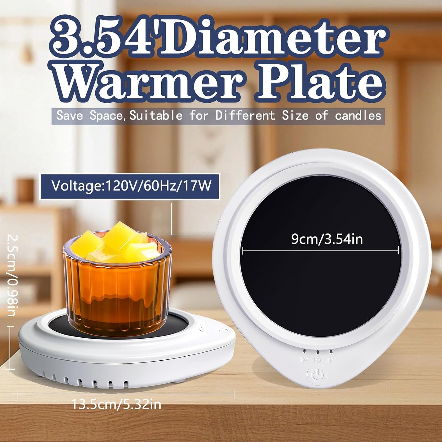 Candle Warmer with Timer,Coffee Cup Warmer with Timer,Fastest Heating & Highest Temperature，Three time Gears (3H, 6H, 9H),Coffee Cup Warmer for Desk,Candle Warmer,Comes with a Cup ﻿