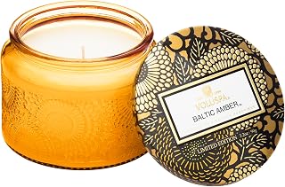 Voluspa Baltic Amber, Petite Candle Jar, 3.2 Ounce, 25 Hour Burn Time, Coconut Wax for Clean Burning, Handcrafted in the USA