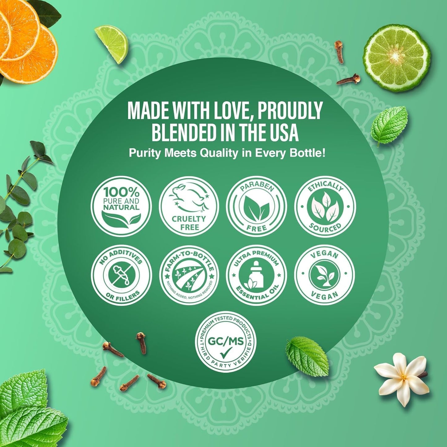 GuruNanda Essential Oil Blends – 6 Pack (10mL Each), Breathe Easy, Tranquility, Relaxation, Harmony, Calming Sleep & Thrive, Natural Aromatherapy Oils for Diffuser, Wellness & DIY
