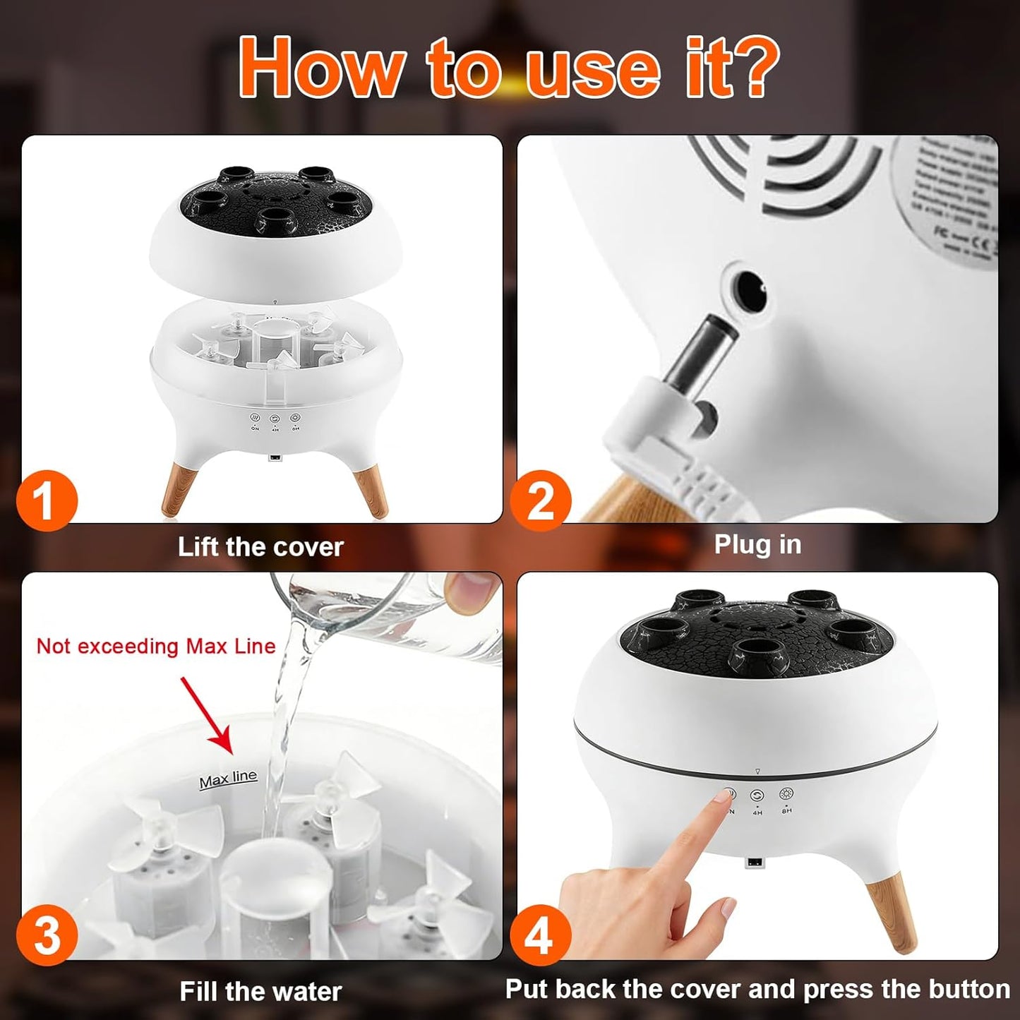 Essential Oil Diffuser 250ML,Jellyfish Diffuser Air Humidifiers Sound Pickup Ultrasonic Aromatherapy Diffuser Remote Control 7 Color Lights for Home Bedroom Office Hotel