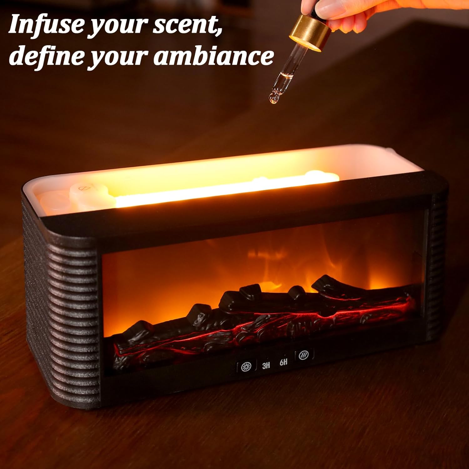 Essential Oil Diffuser for Home, Bedroom Humidifiers, Air Scent Aroma Aromatherapy Ultrasonic Machine, Valentine's Day Gifts, Timer Small Mini difusor de Aromas para casa Living Room Fireplace