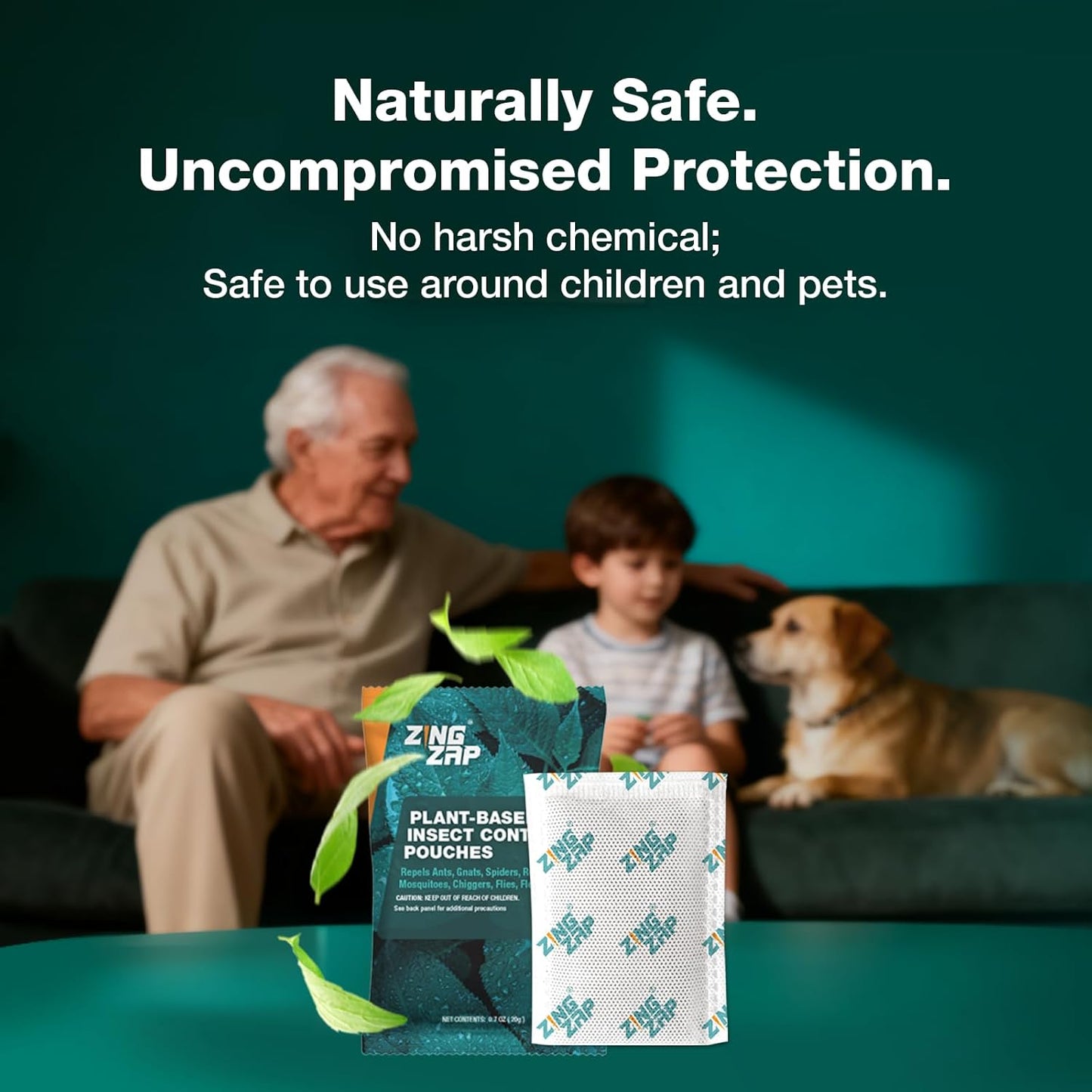 ZingZap Aromatic Sachets 16-Pack – Natural Insect Repellent with Peppermint, Cedar & Lemongrass, Long-Lasting Protection Against Moths, Mosquitoes, Spiders, Roaches – Safe for Children & Pets