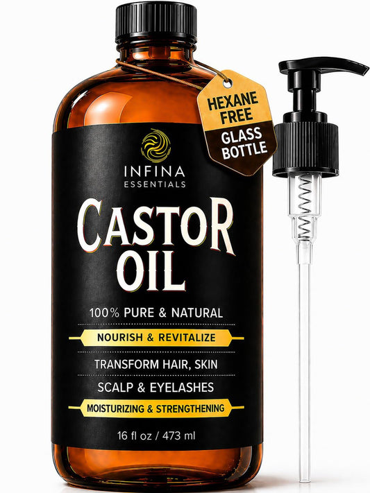 INFINA ESSENTIALS Pure Cold Pressed Castor Oil - Hexane Free