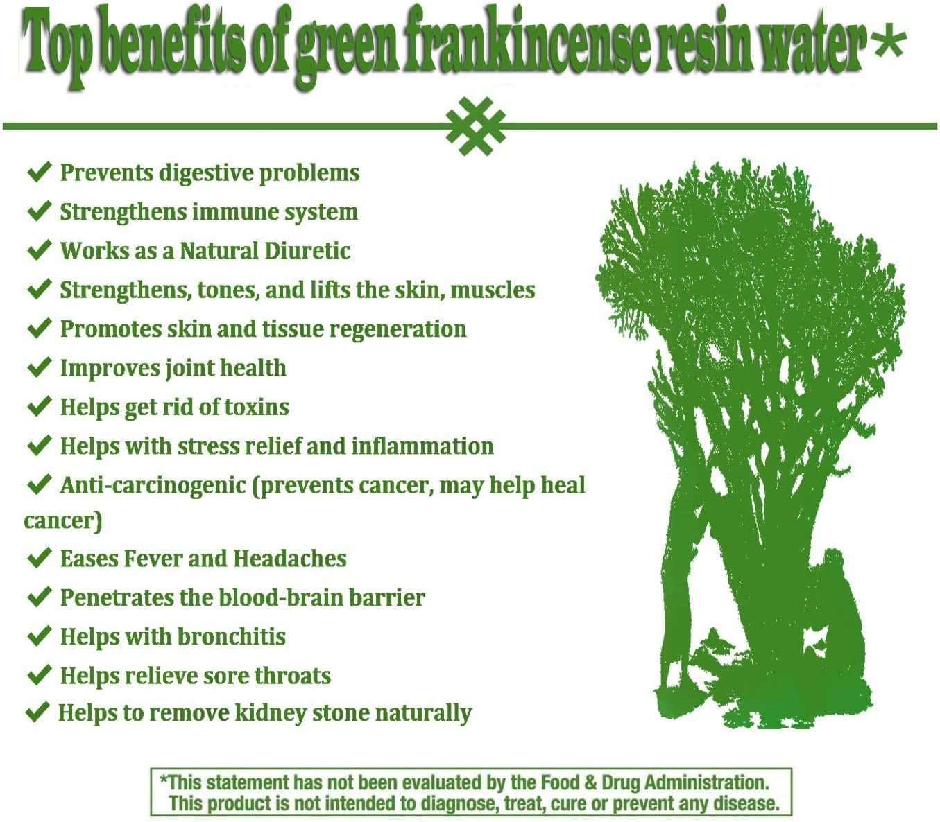 Royal Green Frankincense Hojari from Oman Boswellia Sacra Pure Incense Chruch Incense Olibanum luban (1 oz)