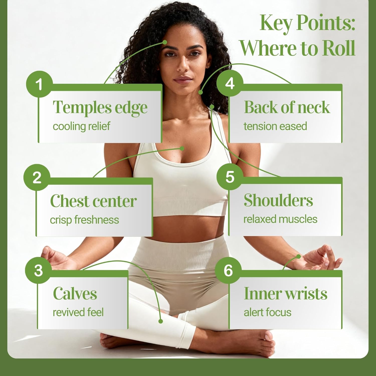 BodyJ4You Tea Tree + Peppermint Essential Oil Roll On Duo - 100% USDA Organic MCT Coconut Oil - Black Obsidian and Clear Quartz Stone Rollers - Spots Cuticles Feet Cooling Focus Temples Neck - Amber G