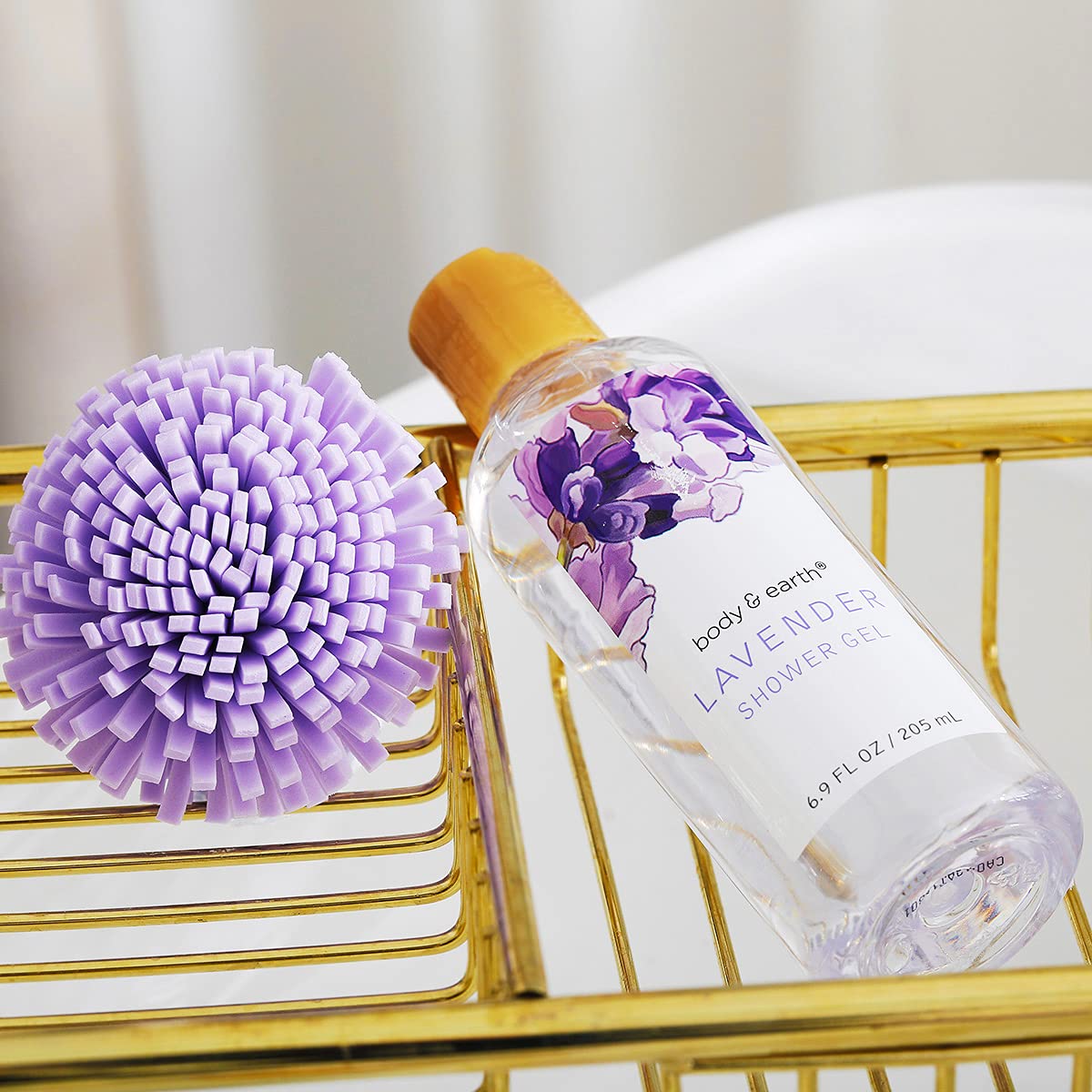 BODY & EARTH Lavender Spa Gift Baskets for Women Luxurious Gifts for Women Bath and Body Gift Sets 11pcs Bath Sets for Women Gift Mother's Day Gifts