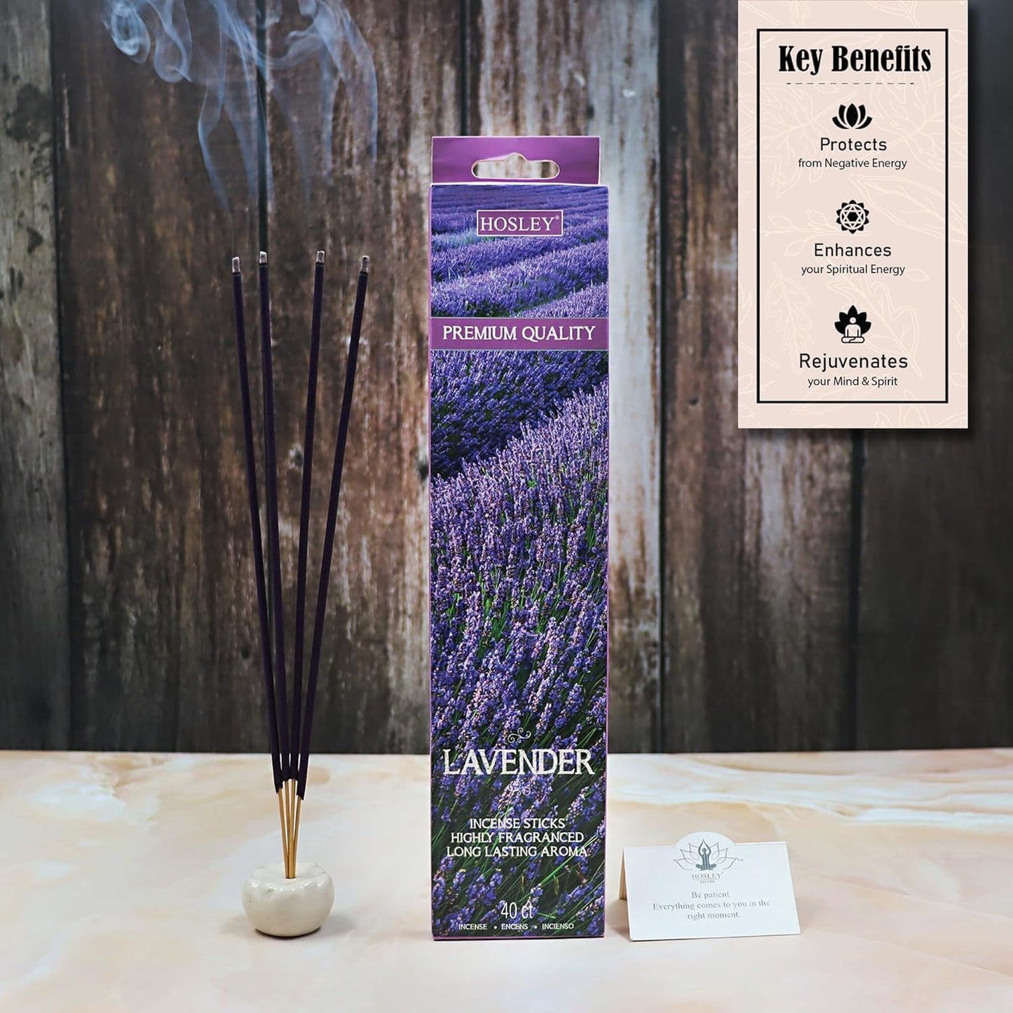 Hosley 40 Pack Incense Sticks – Lavender – Perfect for Home, Meditation & Aromatherapy