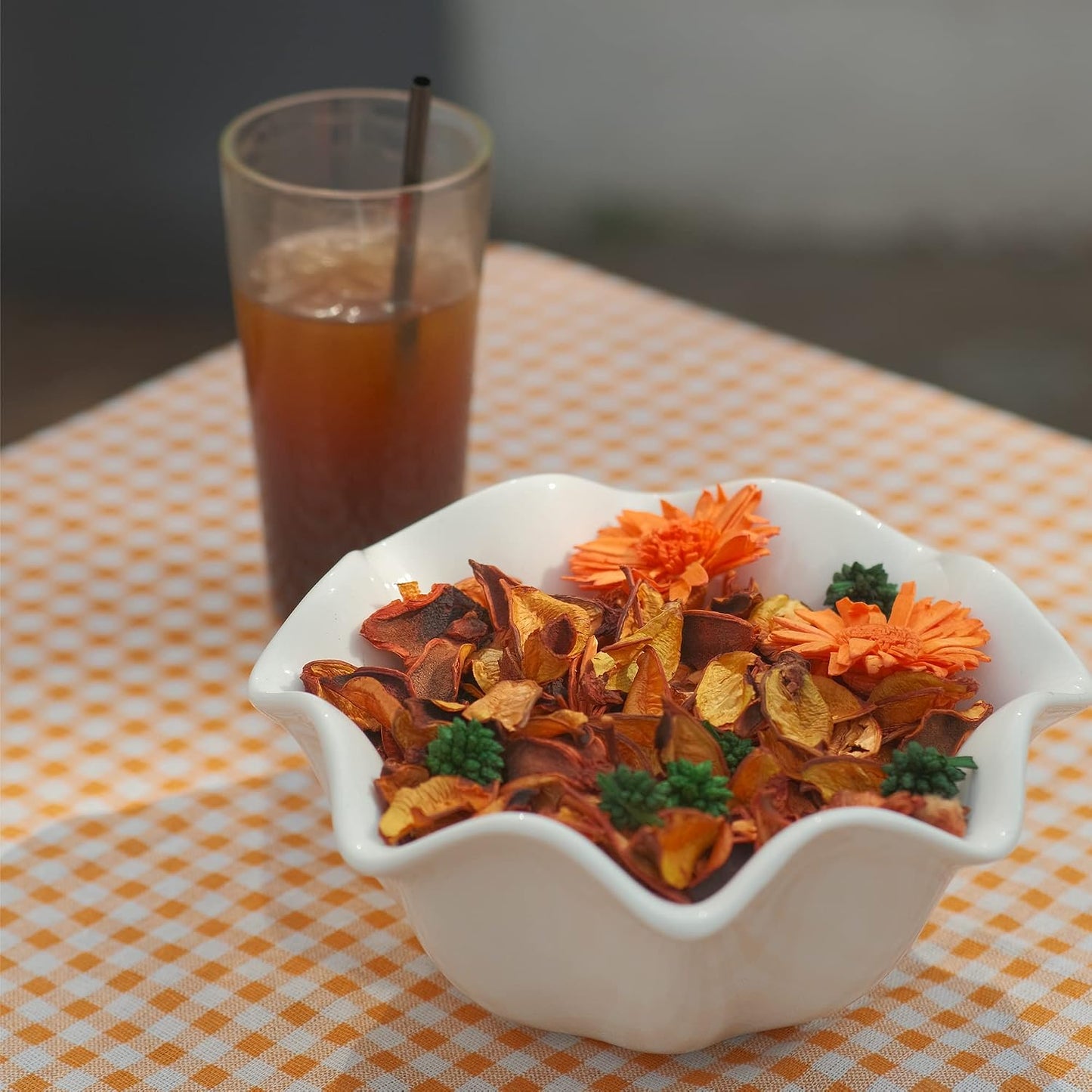 Potpourri Bags, Citrus Orange Scented Potpourri Bowl Filler, Decorative Dried Flower,Vase Filler,Home Fragrance Sachet,Gift-Mini