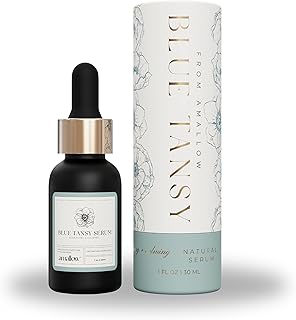 Amallow – Blue Tansy Face Serum – Anti-Aging Calming Botanical Facial Oil for Acne-Prone, Redness-Prone & Sensitive Skin – Rosehip & Jojoba – 1 oz