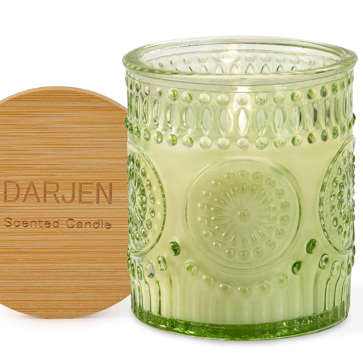 Eucalyptus & Sage Soy Scented Candles for Home- 5.3oz 35H Natural Soy Wax Aromatherapy Jar Candle with Strong Scent