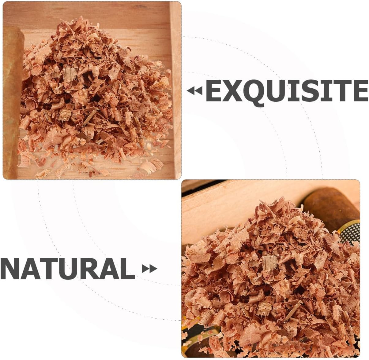 Ipetboom Natural Cedar Shavings 2.12 Oz Bag for Closet Moth Protection and Odor Removal Practical Cedar Chips for Garment Freshening and Cigar Humidors 6.10X3.93X1.77In
