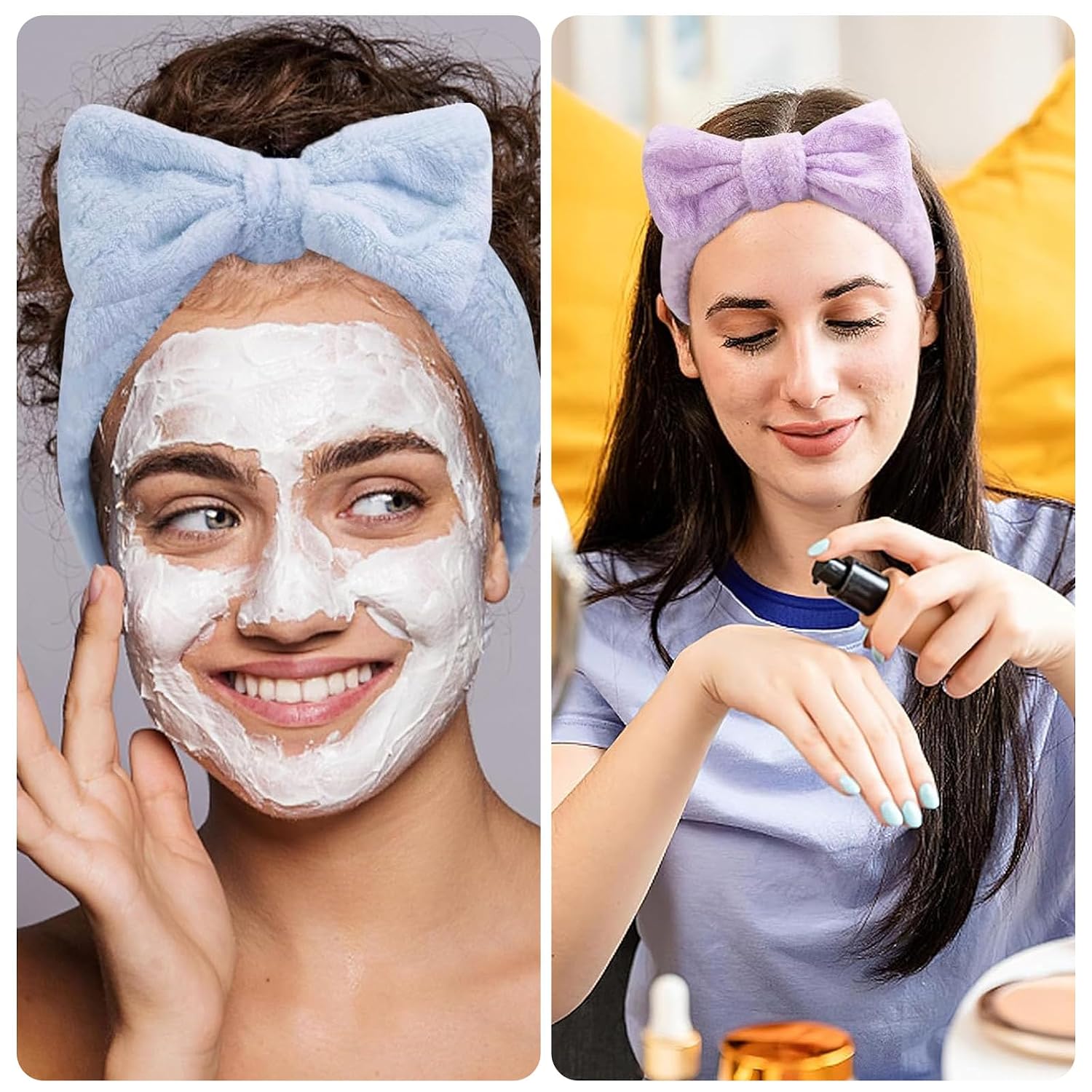 Shindel 6Pack Spa Headbands, Skincare & Makeup Headbands for Face Washing, Gift for Teen Girls, Stocking Stuffer