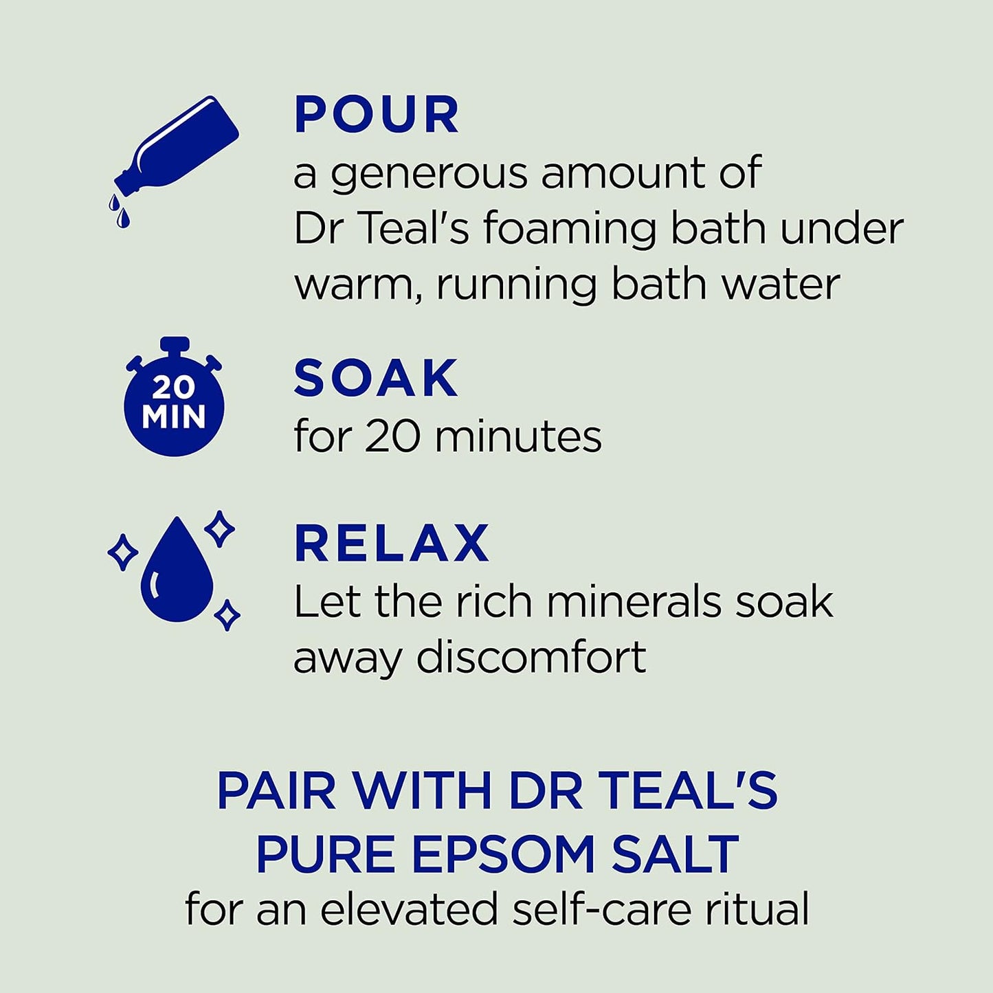 Dr Teal's Foaming Bath with Pure Epsom Salt, Relax & Relief with Eucalyptus & Spearmint, 34 fl oz (Packaging May Vary) (Pack of 2)