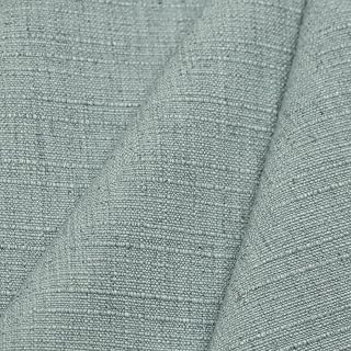 Aqua Linen Look Textured Upholstery Fabric by The Yard - SKU: Giselle Mist