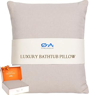 Luxury Bathtub Pillow, Skin-Friendly Cushion, Support Back, Neck & Head, Non-Slip, Adjustable Thickness Fits All Tub, Washable & Quick-Drying - Gift for Christmas Birthday Mother’s Day
