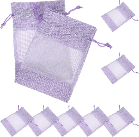 Cabilock 10 Pack Sachet Empty Bags Drawstring Sachet Bags Empty for Lavender Spice Herbs Potpourri Lightweight Home Fragrance Pouches for Closets Drawers Office Vehicle 5.51 X 3.93 in