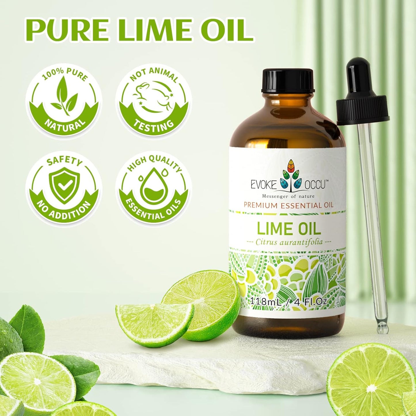 EVOKE OCCU Lemongrass Essential Oil and Lime Essential Oil - 4 Fl Oz