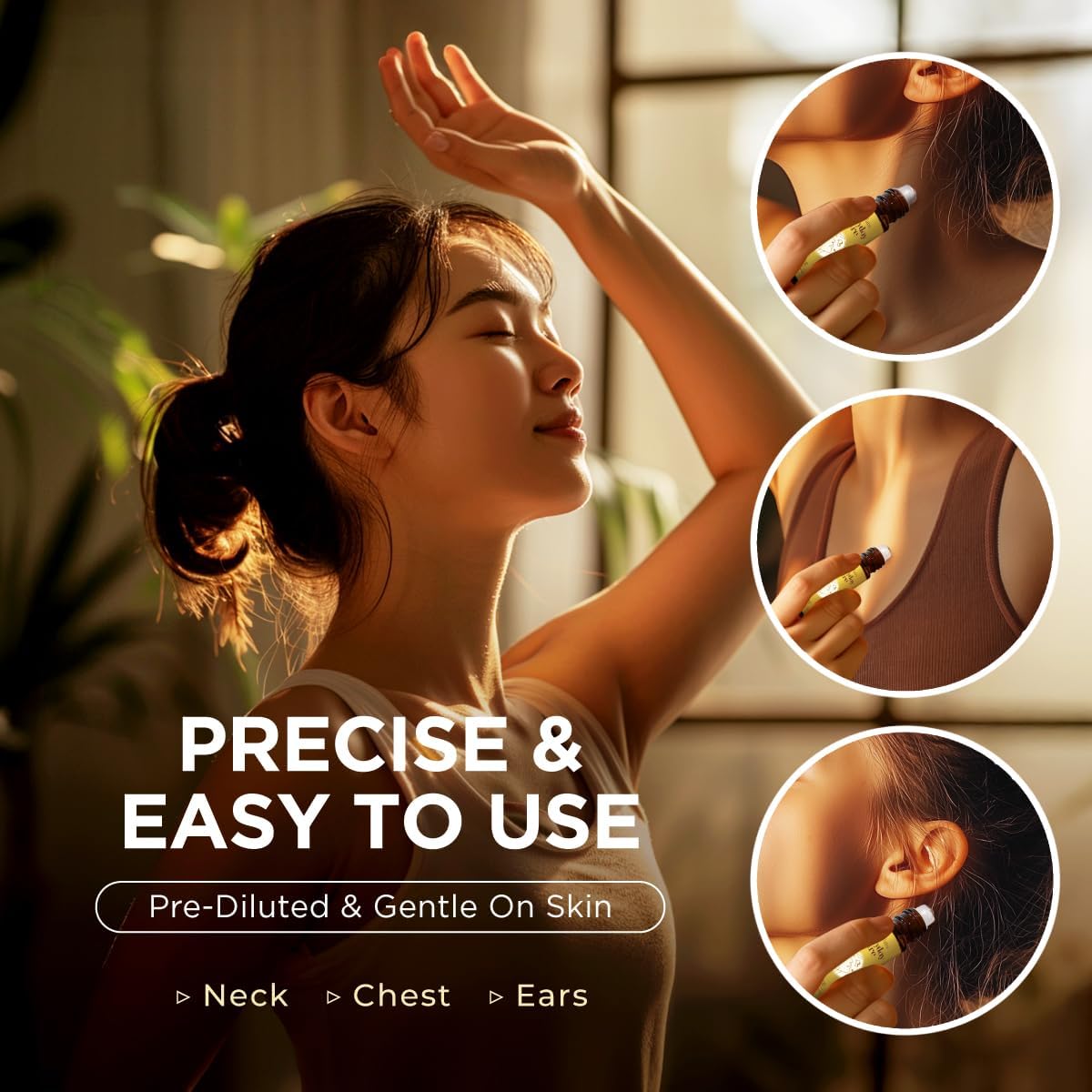 Peace Essential Oil Roll-On Convenient Travel Size for Skin 0.34 Oz