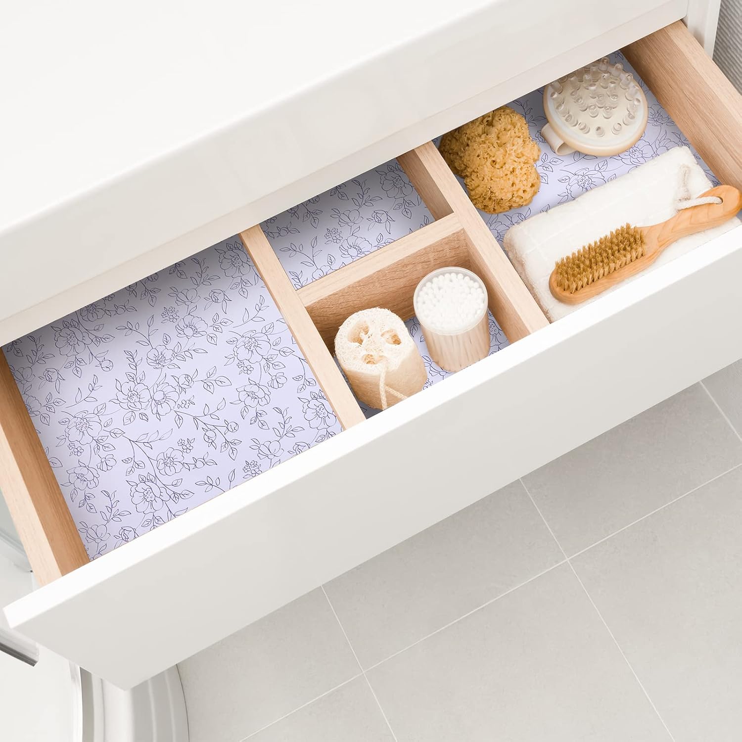 Gersoniel 10 Sheets Drawer Liners for Dresser Scented Drawer Liners Non Adhesive Scented Paper for Fragrant Home Shelf Closet(Lavender,Novel Style)