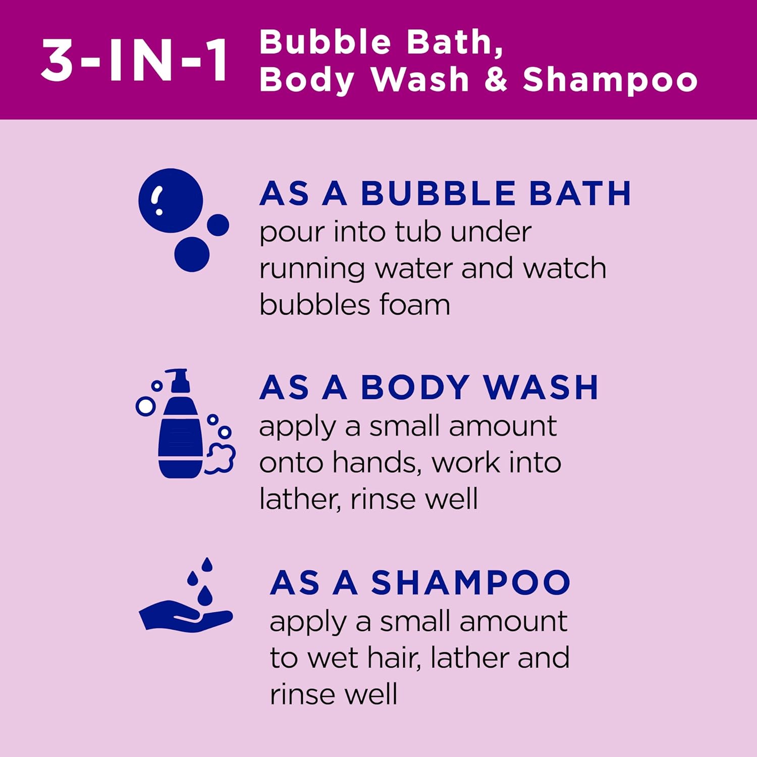 Dr Teal's Kids 3-in-1 Elderberry Bath: Bubble Bath, Body Wash & Shampoo, 20 fl oz