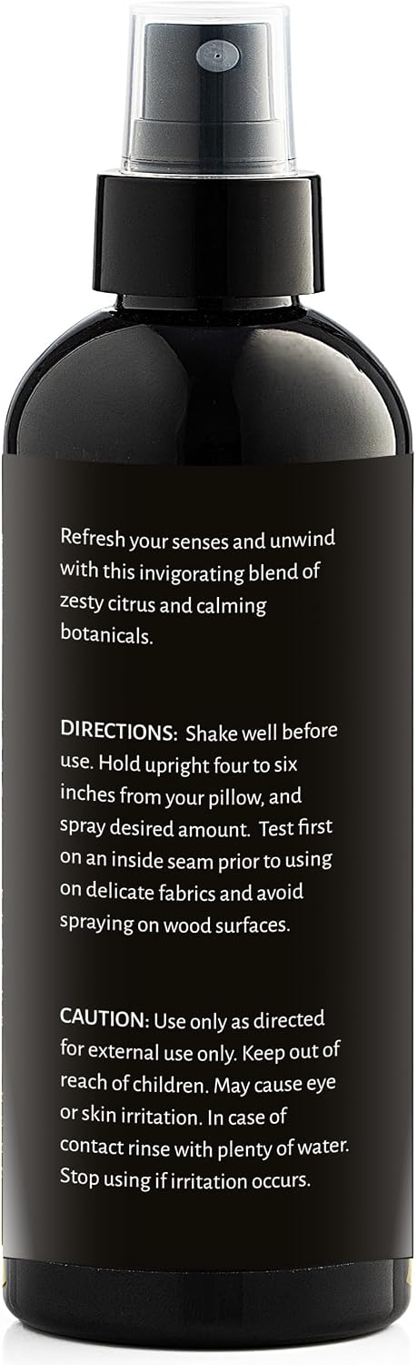 Aromasong Fresh Citrus Pillow Spray for Sleeping - All Natural Calming Linen & Bedtime Sleep Mist for Deep Sleep - Pillow Spray Aromatherapy with Botanical Essential Oils for Relaxing Stress