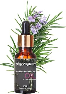Blise organic Rosemary Essential Oil -100% Pure and Naturals for Hair Fall Control and Hair Growth, Undiluted, Natural Aromatherapy for Diffuser, Therapeutic Grade 15 mL (0.5 oz), Non GMO