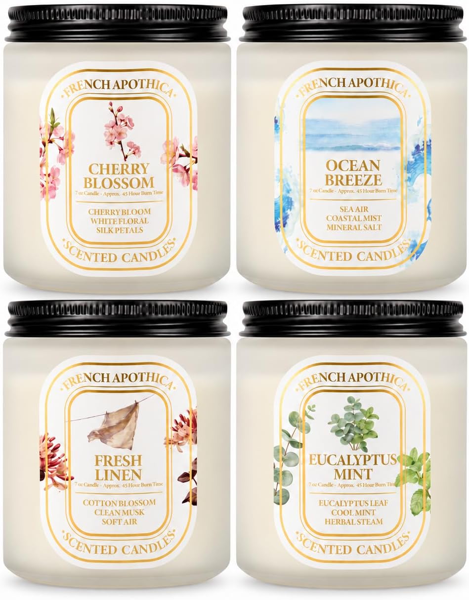 4 Pack Scented Candles for Women