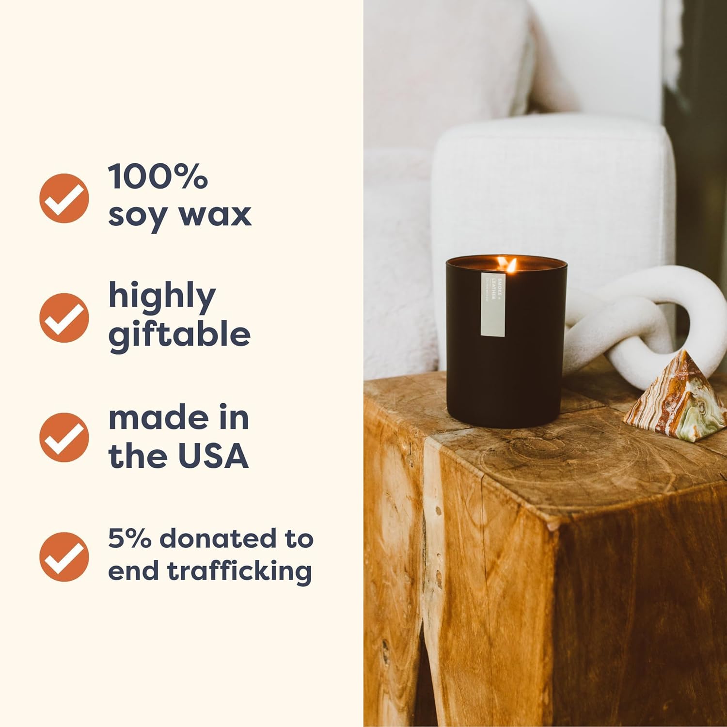 Calyan Wax Co. Evergreen & Eucalyptus Scented Candle - 75 Hour Burn - Luxury Clean Soy Wax Candles - Long Lasting Black Tumbler Jar Candle for Home - 10.2oz