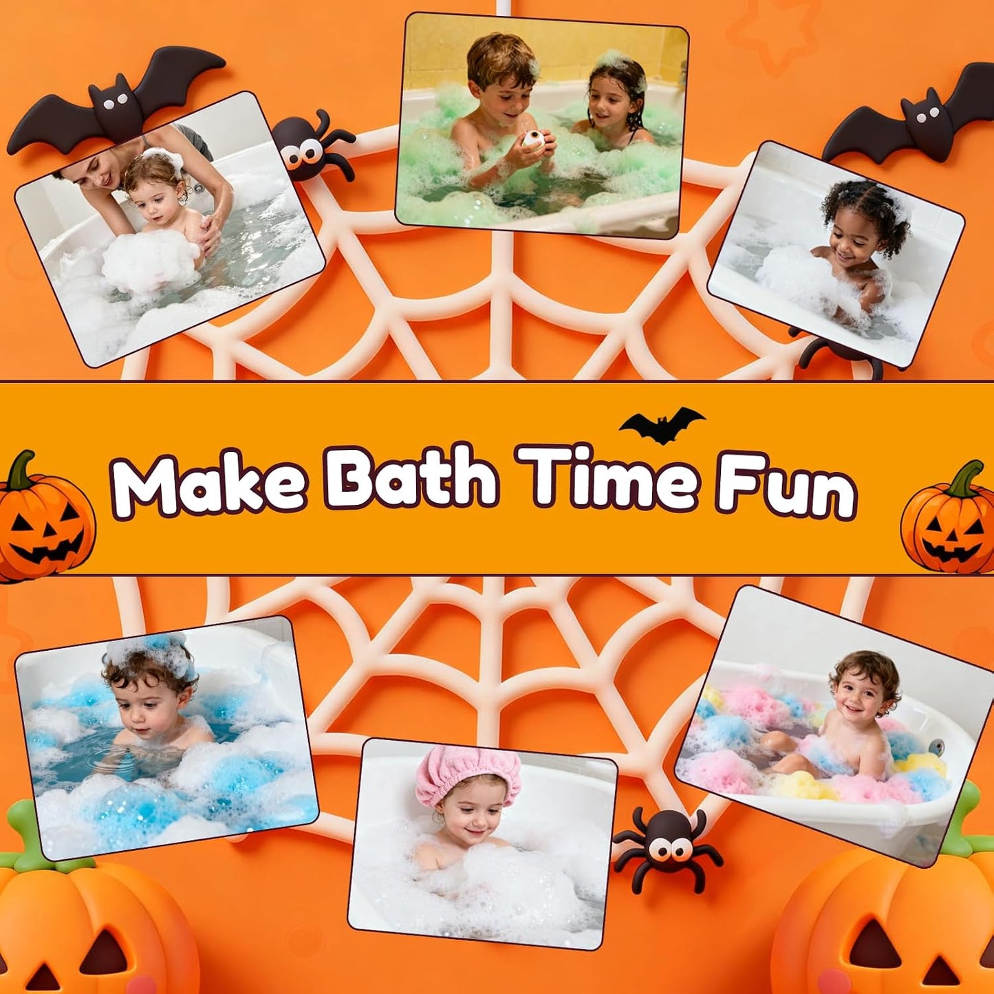 Halloween Bath Bombs for Kids Gifts: 9 Pcs Eyeball Bath Bomb with Toys Inside Surprise Spider Light up Bath Toy Spooky Basket Stuffers for Kid Boys Girls Ages 3+ Bubble Fall Shower Steamers Bathroom