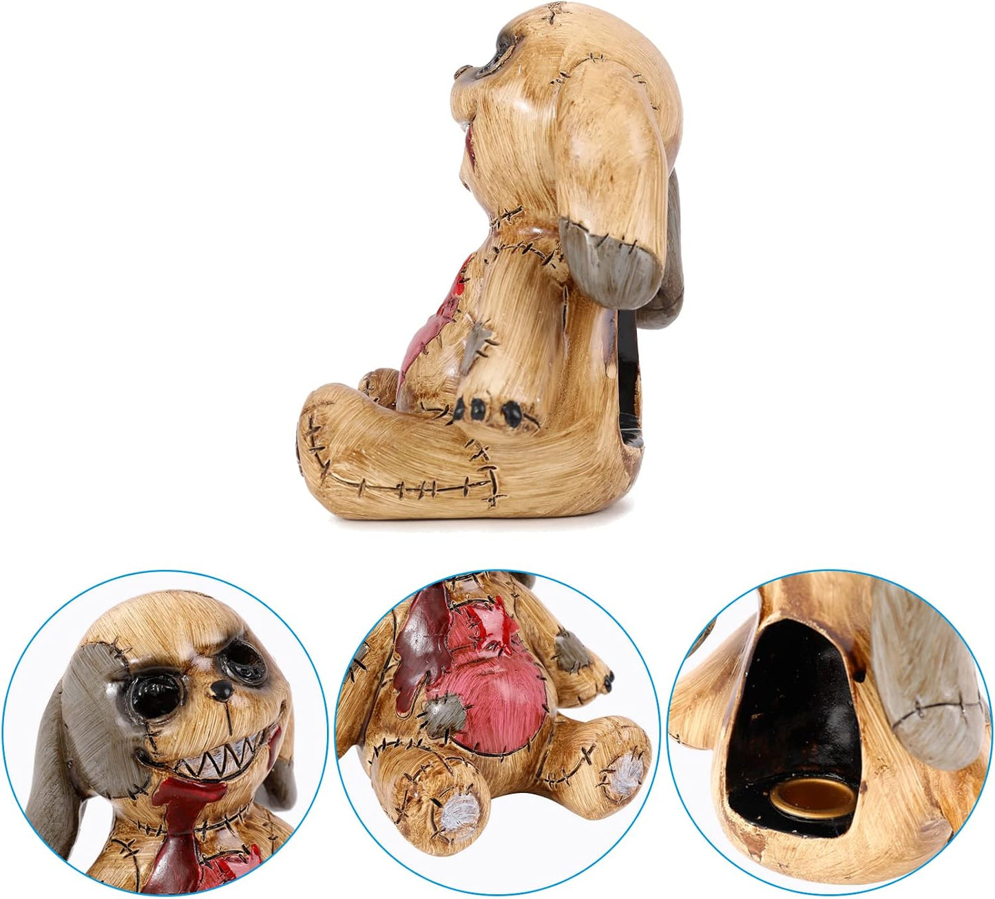 Cool Resin Doll Cone Incense Burner FriyGardcn Unique Incense Holder Desktop Indoor Halloween Decoration for Living Room，Bedroom，Yoga Room