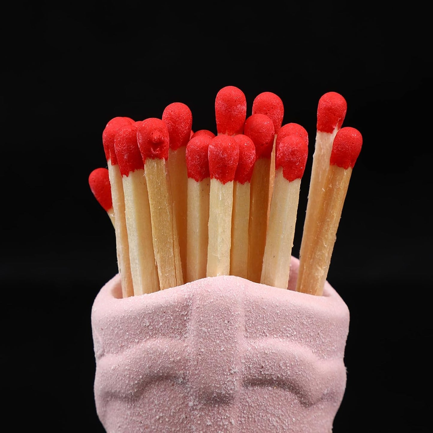 Ceramic Match Holder, Cute Boot Match Holder with Striker, Decorative Match Box, Small Match Jar Holder, Functional Matchstick Holder for Home Decor, Matches NOT Included(Pink)