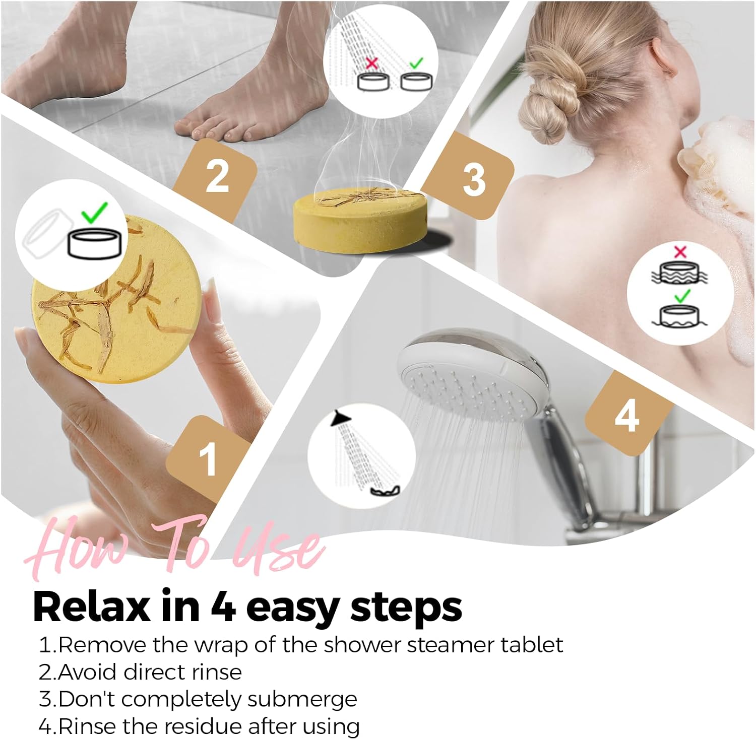 SWCANDY Shower Steamers Aromatherapy Teen Girl Gifts Trendy Stuff Travel Essentials for Women 8 Pcs Natural Essential Oils, Stress Relief Relaxation Home Spa Experience