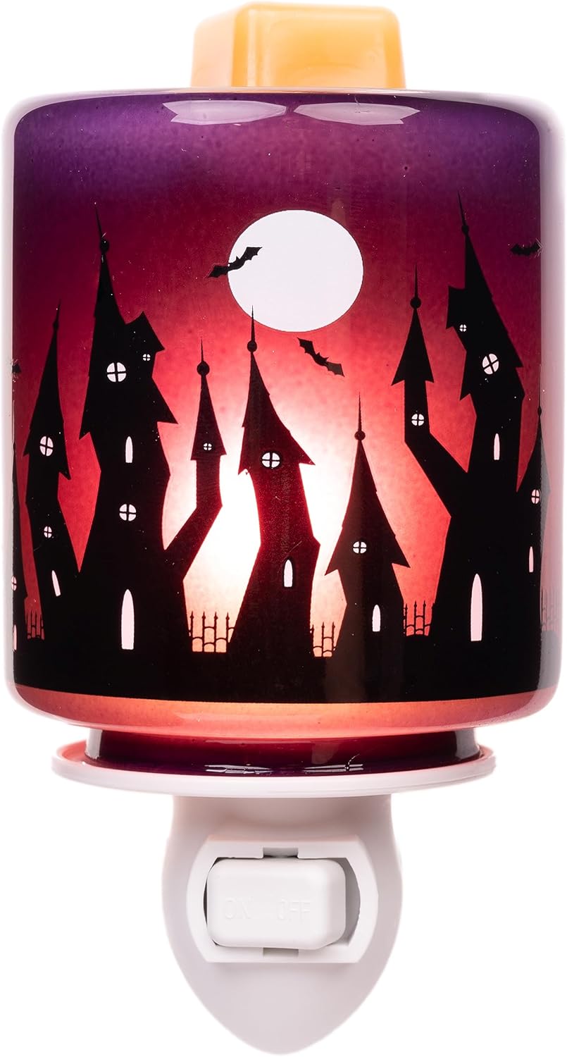 Scentsationals Halloween Collection - Scented Wax Accent Warmer - Spooky Season Wax Cube Melter & Burner - Electric Autumn Fragrance Home Air Freshener & Decoration Bat Haunt