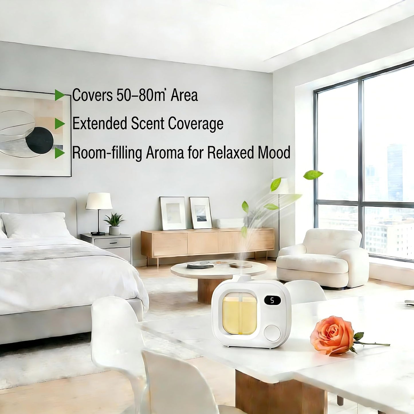 Rechargeable Mini Aromatherapy Diffuser-Ultrasonic Diffuser Cordless Aroma Machine with 5 Mist Modes,for Home,Office,Car,Hotel,Bathrooms,Cute & Compact,Not Included Aromatherapy Oil