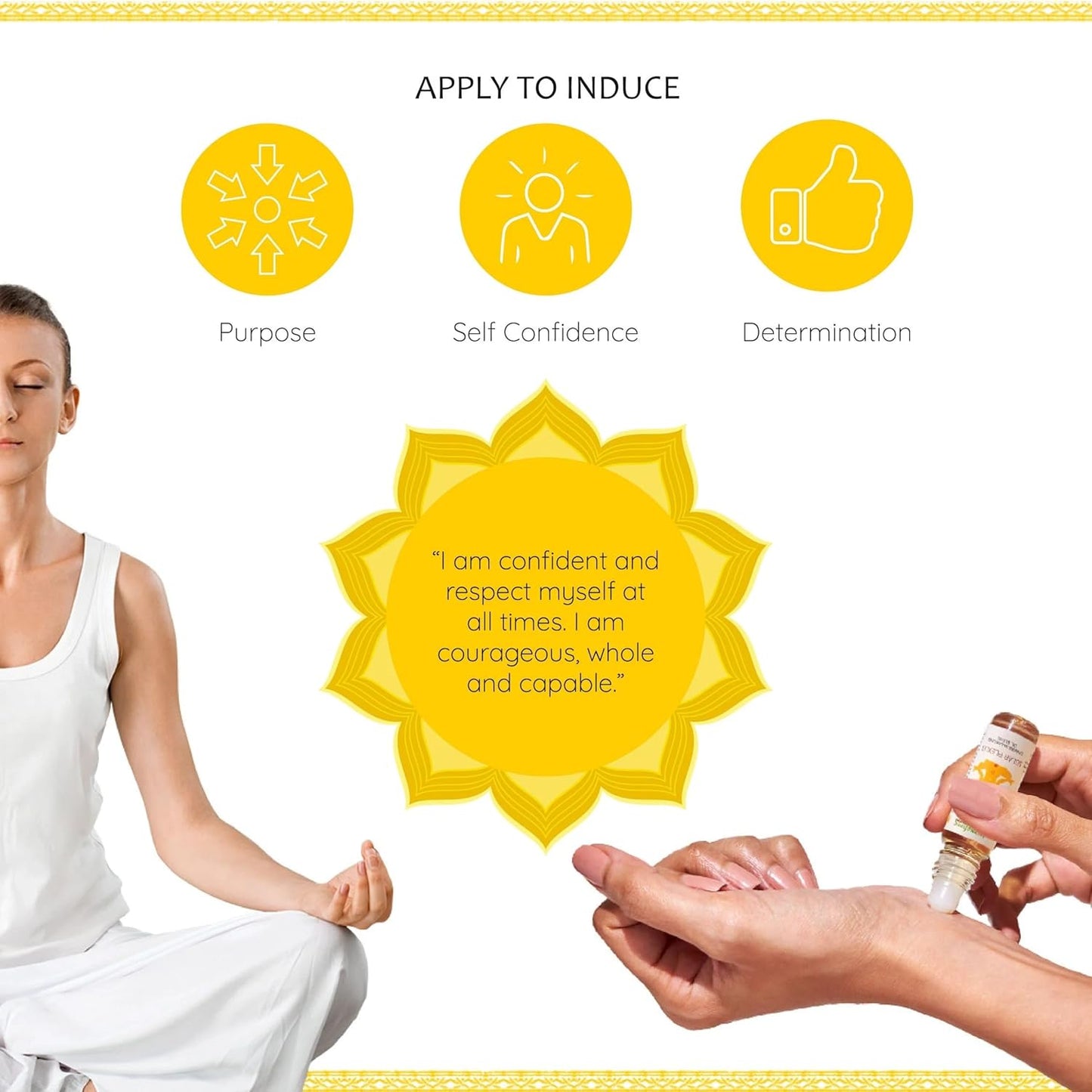 Solar Plexus Chakra Essential Oil Roll-On Blend by Aromafume | 10ml/0.33 fl oz | Manipura | Aromatherapy Oils for Chakra Balance | Lemongrass & Rosemary Extracts | Chakra Incense for Meditation, Yoga