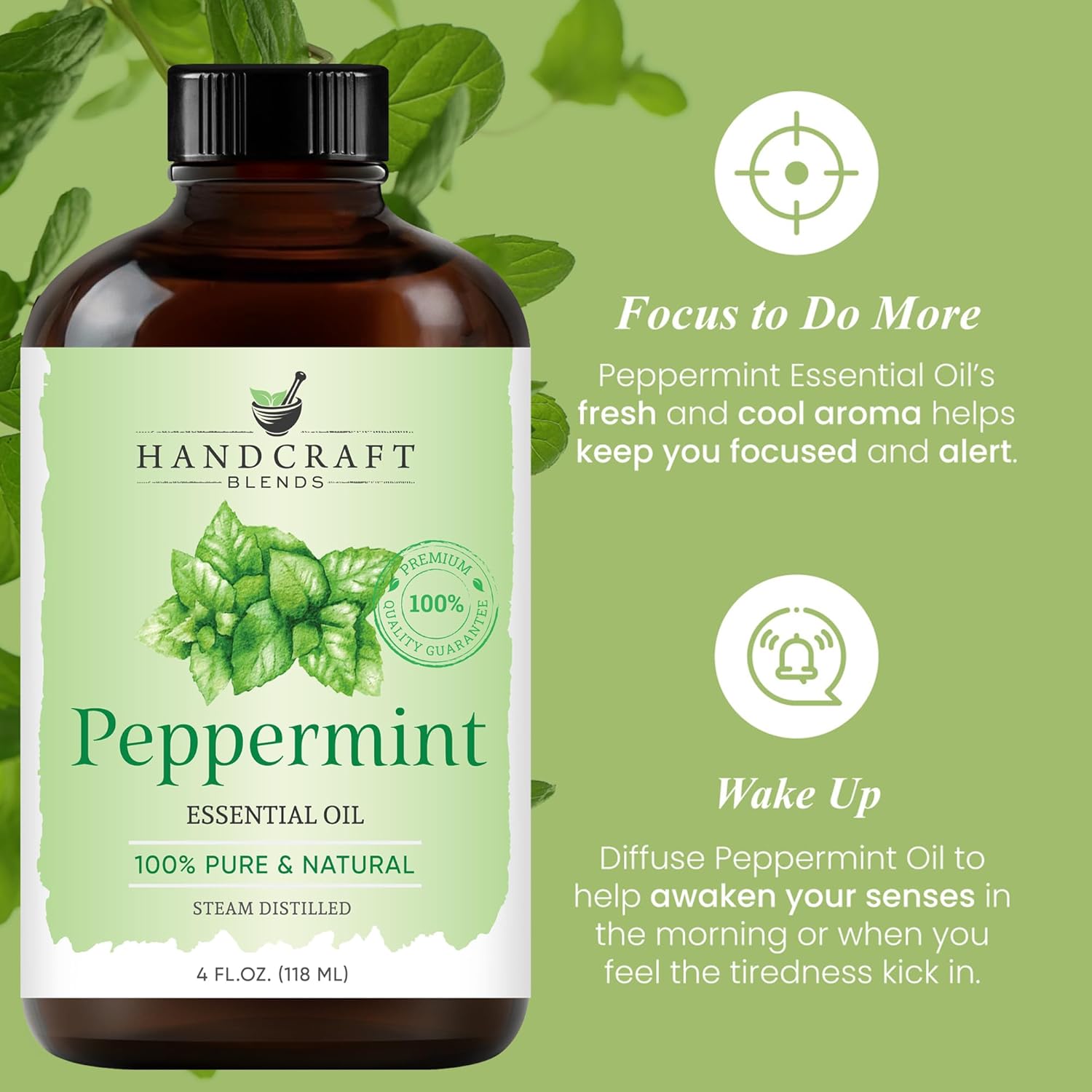 Handcraft Blends Sweet Citrus Mint Set: Peppermint and Orange Essential Oils – (2 x 4 Fl Oz) – 100% Pure & Natural – for Diffuser, Aromatherapy, and DIY Projects