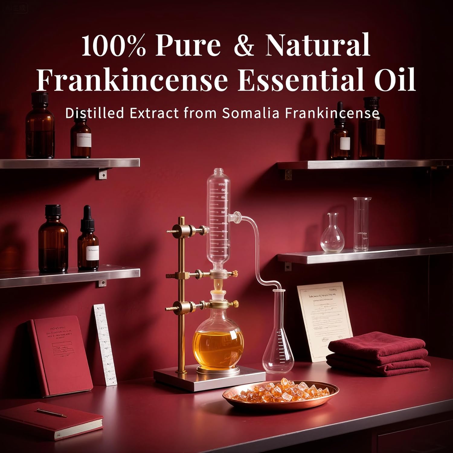 SU JUABA Frankincense Essential Oil 4 Fl Oz,100% Pure Frankincense Oil for Skin, Diffuser, Aromatherapy -118ml