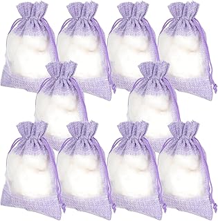 BESPORTBLE 10pcs Empty Sachet Bags for Lavender: 10x14cm Cotton Drawstring Pouch - Breathable Potpourri Holder for Closet Drawer Car