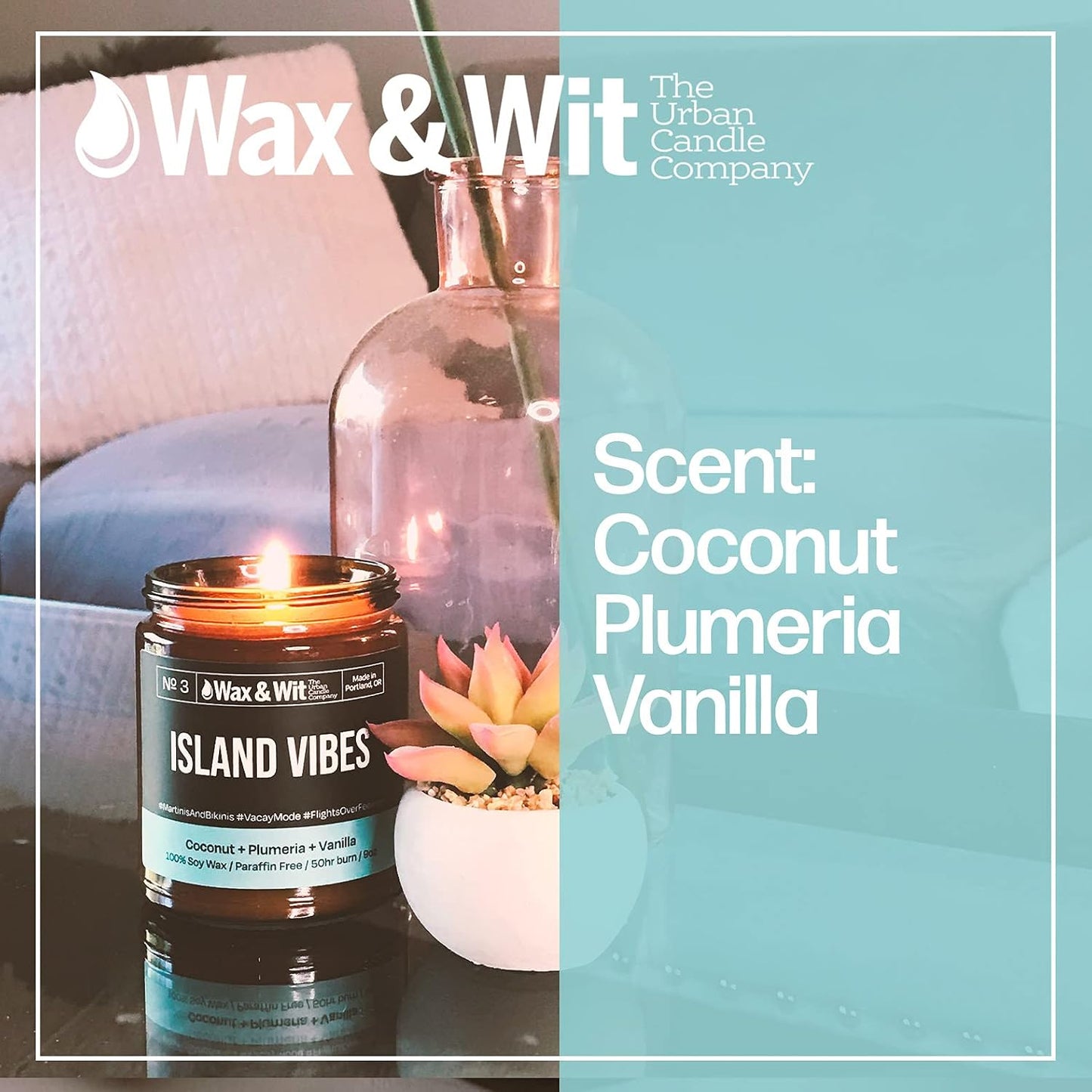 Wax & Wit Funny Soy Candle Gift for Women - Humorous, Aromatherapy Soy Wax Candle, Ideal for Housewarming, Coworker, Birthday – Coconut, Plumeria, Vanilla - 9oz