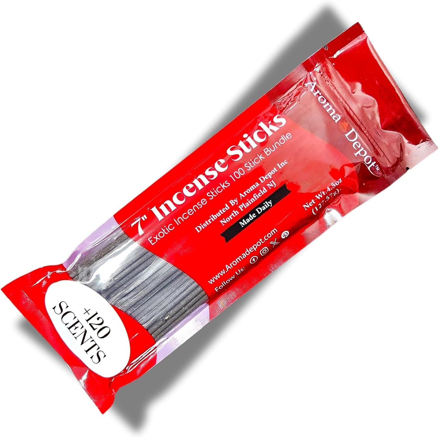 Egyptian Sandalwood Most Exotic Charcoal Incense Sticks. Approx. 85 to 100 Sticks Per Bundle, Length - 7 Inches, Each Natural Stick Burns for 35 to 45 mins Each. Long Lasting. Guarantee 100% Pure
