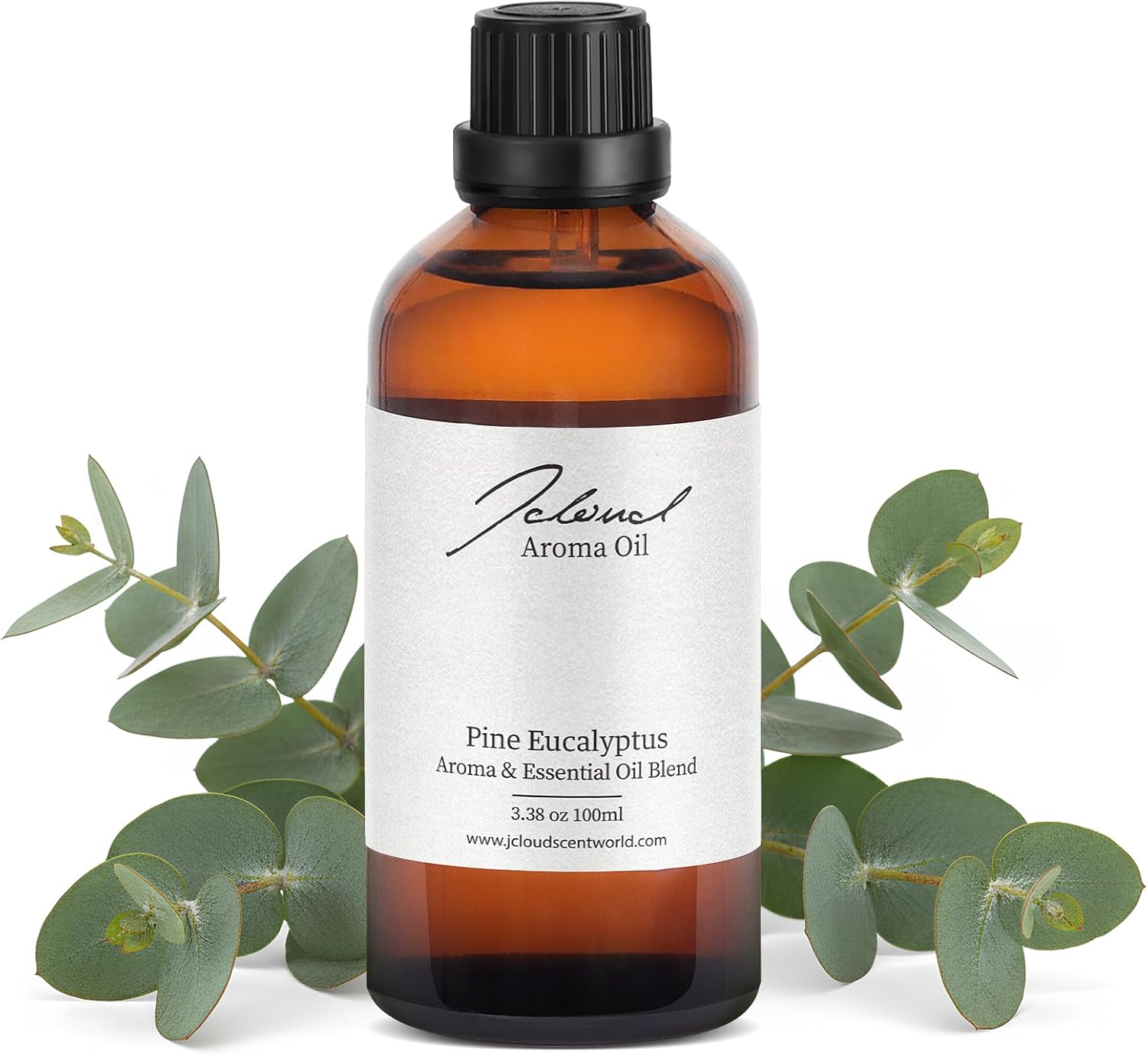 JCLOUD Pine Eucalyptus Hotel Diffuser Oil – Lemon, Eucalyptus & Cedar - Hotel Essential Oil Luxury Long Lasting Aromatherapy Fragrance in Glass Bottle, 100mL