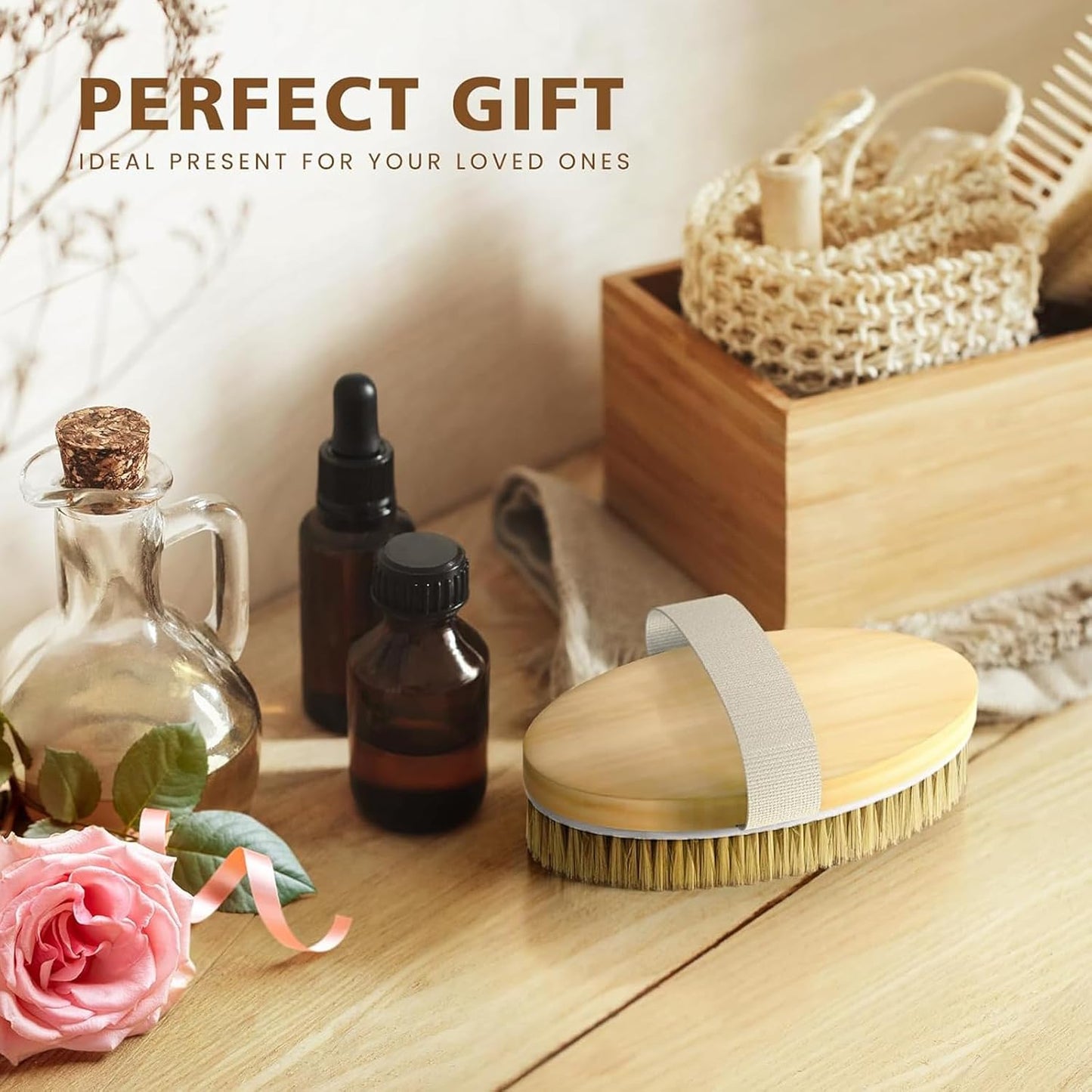 Tongcloud 3 Pack Dry Brushing Body Brush Natural Bristle Exfoliating Brush with Massage Nodes for Improving Skin Health