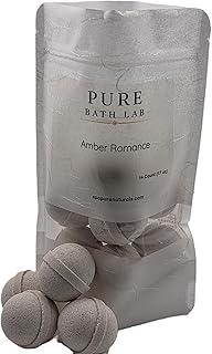 Spa Pure Amber Romancing: Bath Bomb Fizzies Made in USA with Shea Butter, Ultra-Moisturizing, Best for All Skin Types (14 Count) Pack of 1