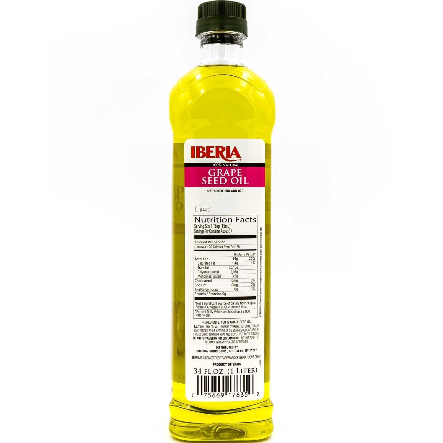 Iberia All Natural Grapeseed Oil, 34 fl. oz.