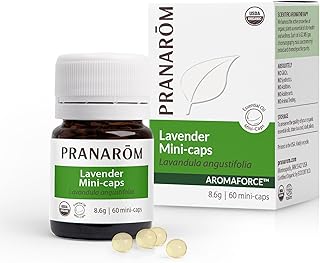 Pranarom - Aromaforce Lavender Mini-Caps 60ct - Relaxation Therapy - Promotes Restful Sleep - Contains Organic Lavender Essential Oil