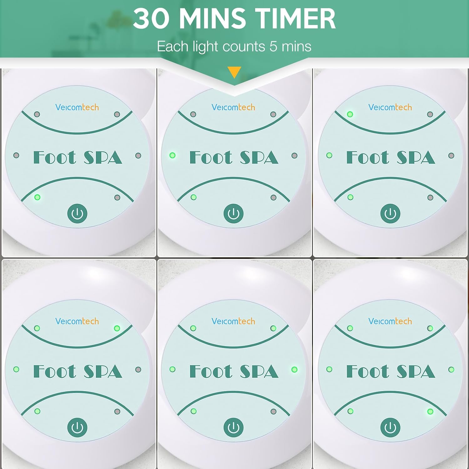 veicomtech Ionic Foot Bath Detox Machine, Ion Cleanse for Home Use, Salon, Beauty Spa Club, Detox Foot Bath with 2 Arrays, 100 Tub Liners