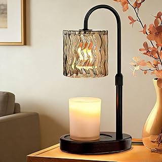 Candle Warmer Lamp Electric Timer: Height Adjustable Burner Jar- Dimmable Candles Warming Lamps - No Flame Scented Melts Wax - All Candle Jars Home Decor Table Light