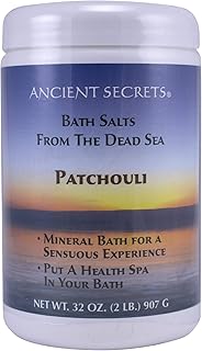 Ancient Secrets Mineral Baths, Aromatherapy Dead Sea, Patchouli, 32 oz (2 Lbs) 908 G (Pack of 2)