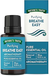 Nature's Truth Breathe Easy Essential Oil Blend | 15 mL | with Eucalyptus, Peppermint, Lemon, and Tea Tree Oils | for Aromatherapy | Pure Plant Based, Non-GMO & Gluten Free
