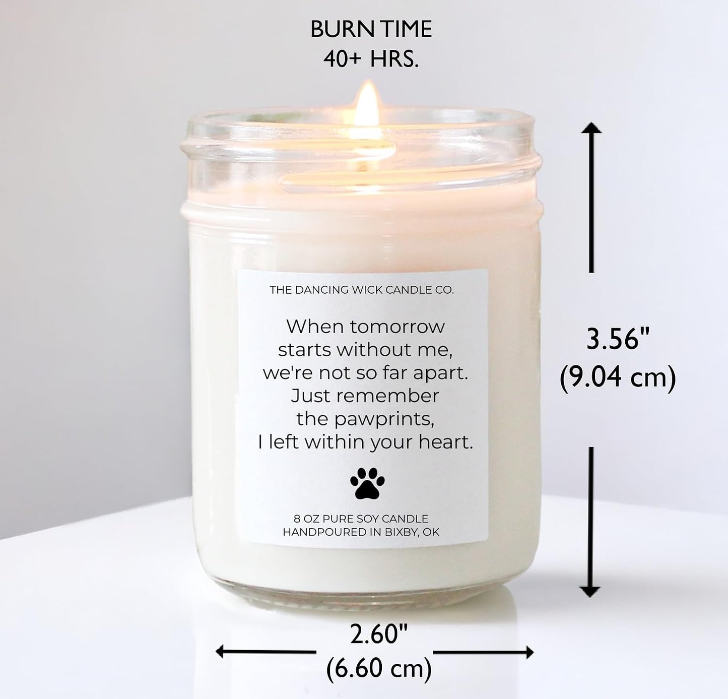 – Pet Memorial Candle Gift – Lavender Vanilla Scented Soy Wax – Remembrance for Pet Loss, Dog Sympathy Gift – 8 oz, Hand-Poured – Made in the USA (Pet Memorial)